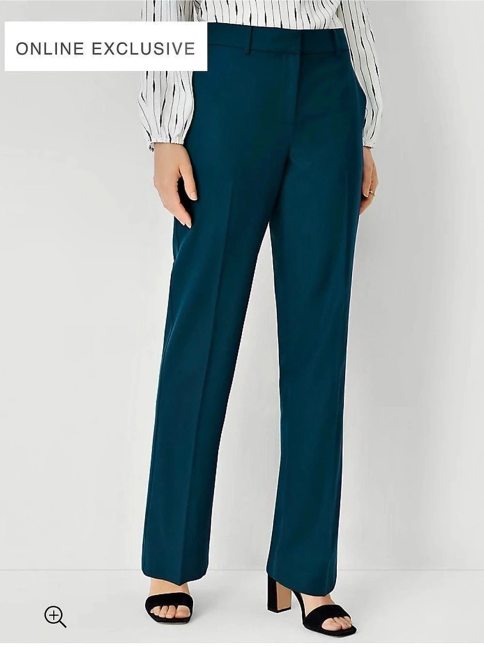NWT Ann Taylor The Straight Trouser in Ominous Teal
